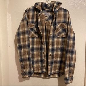 Carhartt Cathartic Flannel With Hoodie Boys Size XS 0-2